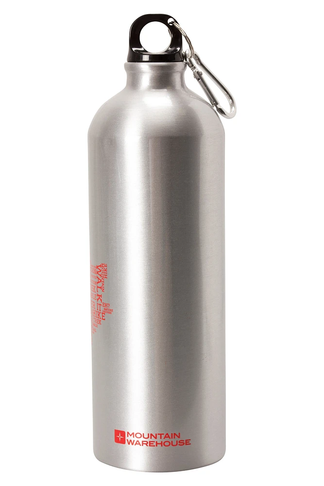 35 oz. Printed Metallic Bottle With Karabiner