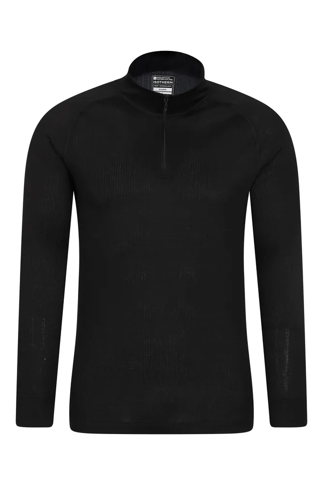 Talus Mens Long Sleeved Zip Neck Top