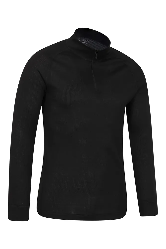 Talus Mens Long Sleeved Zip Neck Top