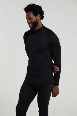 Talus Mens Long Sleeved Zip Neck Top