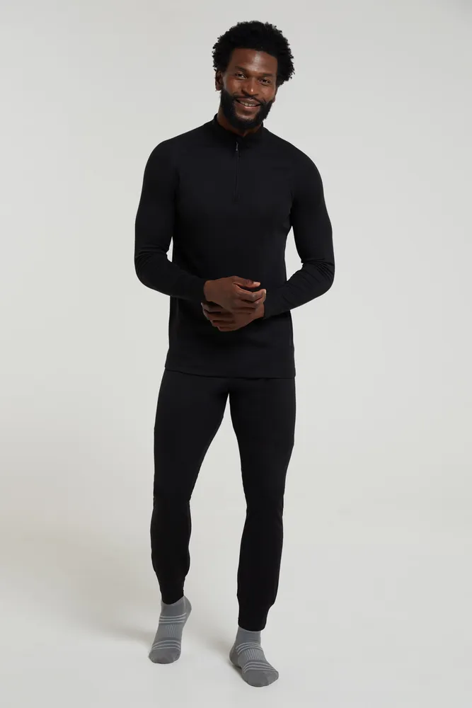 Talus Mens Long Sleeved Zip Neck Top