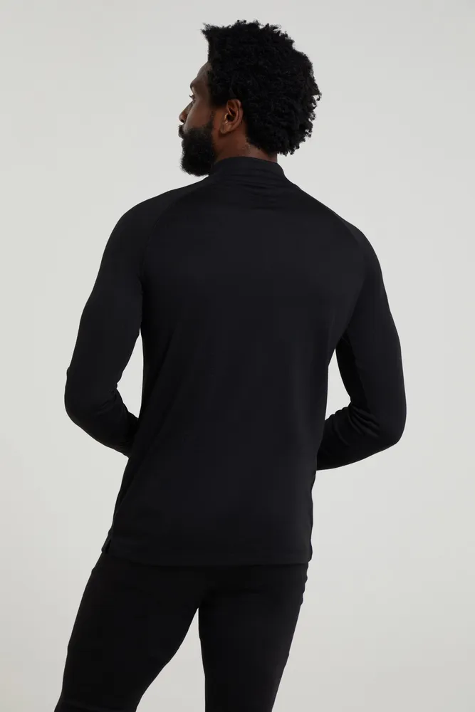 Talus Mens Long Sleeved Zip Neck Top