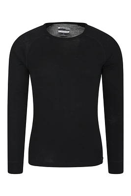 Merino Mens Long Sleeved Round Neck Top