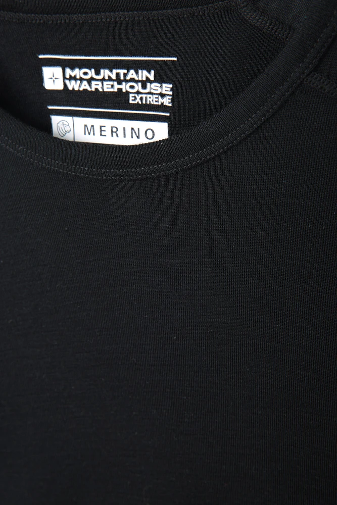 Merino Mens Long Sleeved Round Neck Top