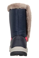 Caribou Kids Faux Fur Trim Adaptive Snow Boots