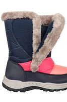 Caribou Kids Faux Fur Trim Adaptive Snow Boots
