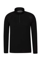 Merino Mens Long Sleeved Zip Neck Top