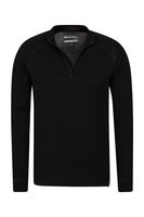 Merino Mens Long Sleeved Zip Neck Top