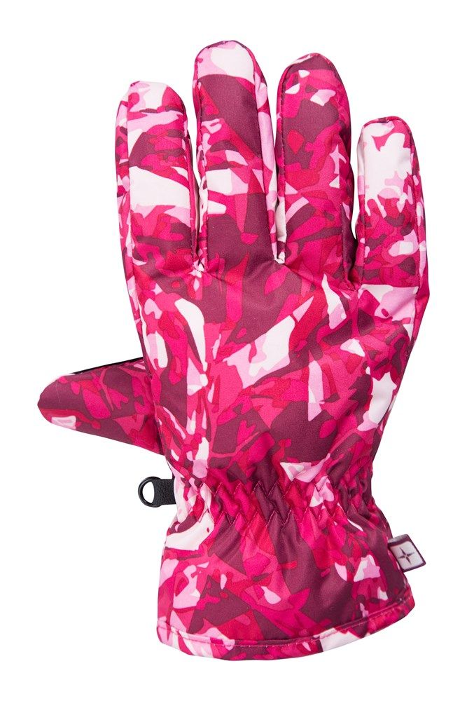 Printed Kids Ski Gloves