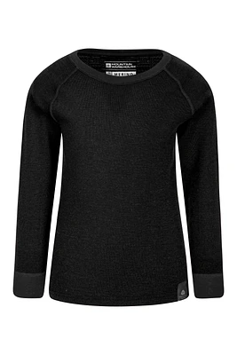 Merino Kids Round Neck Base Layer Top