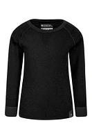 Merino Kids Round Neck Base Layer Top