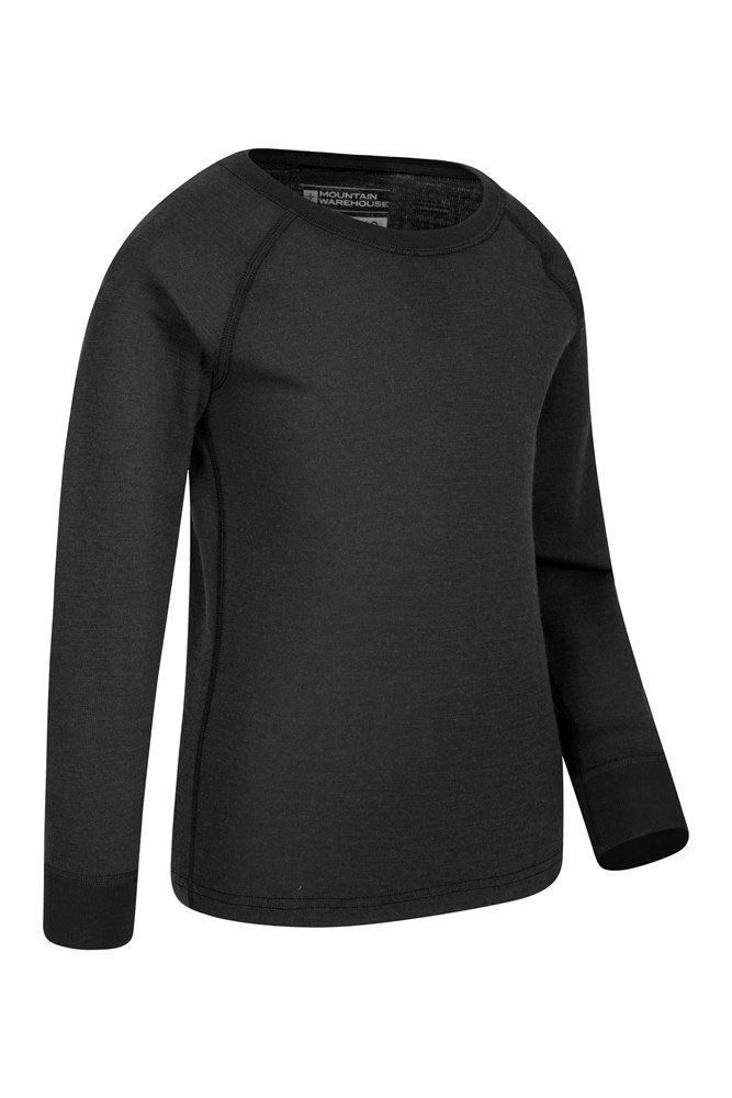 Merino Kids Round Neck Base Layer Top