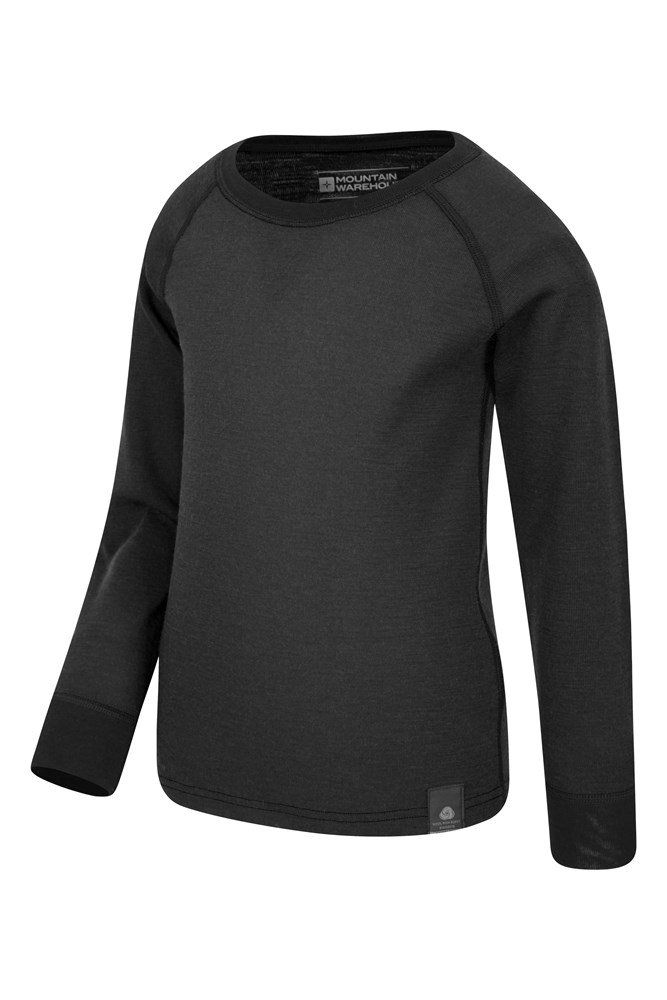 Merino Kids Round Neck Base Layer Top