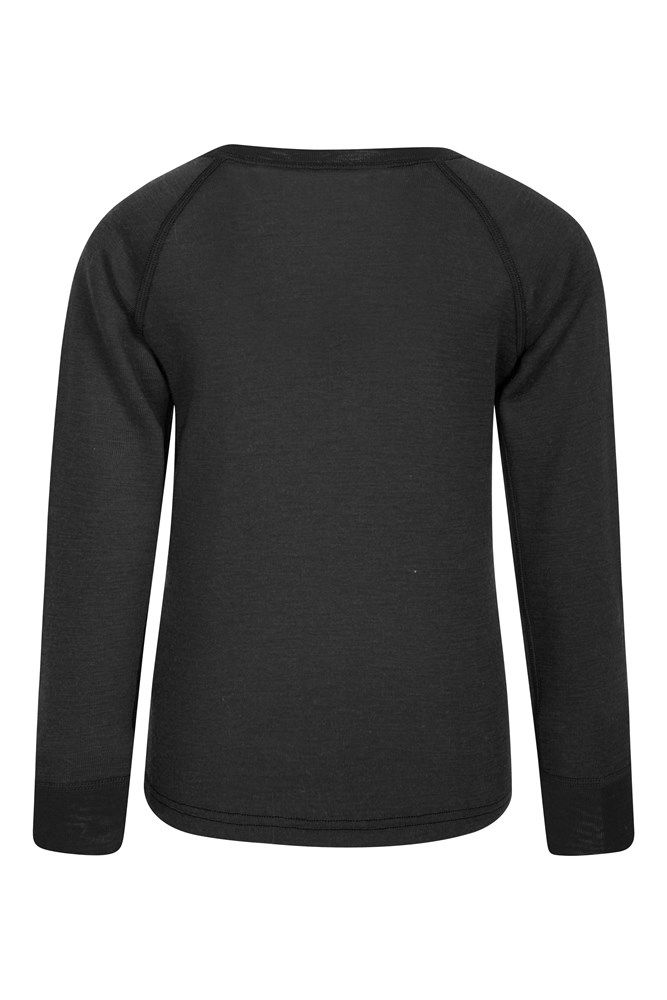 Merino Kids Round Neck Base Layer Top