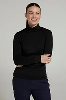 Meribel Womens Cotton Roll Neck Top