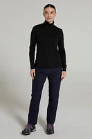 Meribel Womens Cotton Roll Neck Top