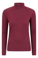 Talus Womens Long Sleeved Zip Neck Top