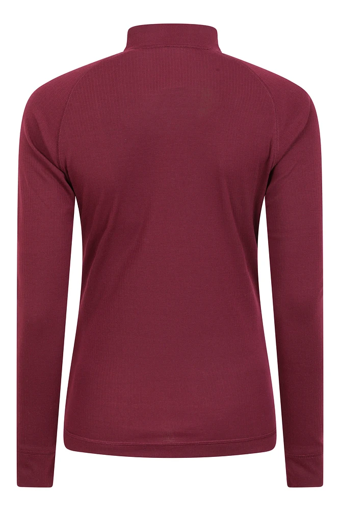 Talus Womens Long Sleeved Zip Neck Top