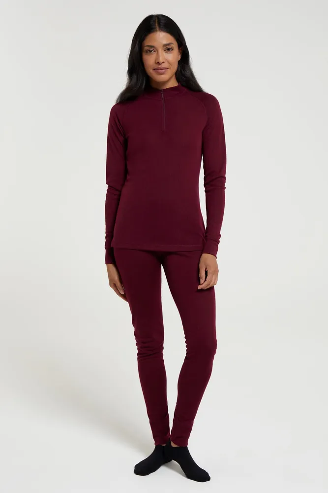 Talus Womens Long Sleeved Zip Neck Top