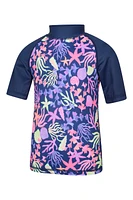 Short Sleeve Kids Printed Rash Guard