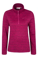 Idris Striped Womens Half Zip Fleece