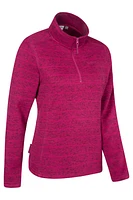 Idris Striped Womens Half Zip Fleece