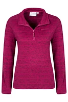 Idris Striped Womens Half Zip Fleece