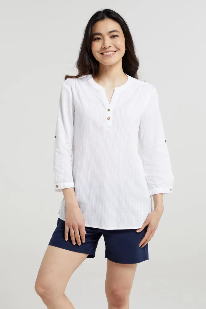Petra Womens Relaxed Fit 3/4 Sleeve Shirt