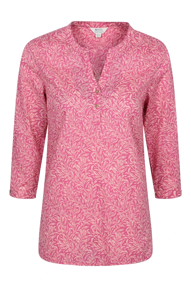 Petra Printed Womens 3/4 Sleeve Shirt