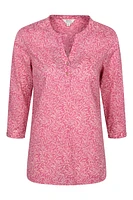 Petra Printed Womens 3/4 Sleeve Shirt
