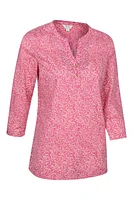 Petra Printed Womens 3/4 Sleeve Shirt