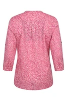 Petra Printed Womens 3/4 Sleeve Shirt