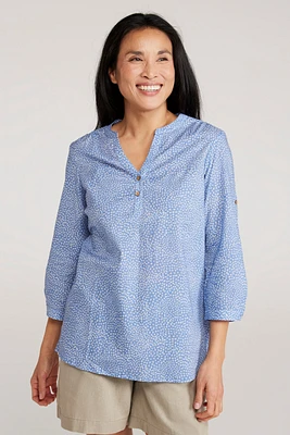 Petra Printed Womens 3/4 Sleeve Shirt