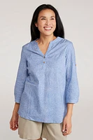 Petra Printed Womens 3/4 Sleeve Shirt