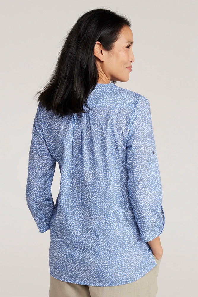 Petra Printed Womens 3/4 Sleeve Shirt