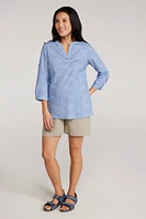 Petra Printed Womens 3/4 Sleeve Shirt