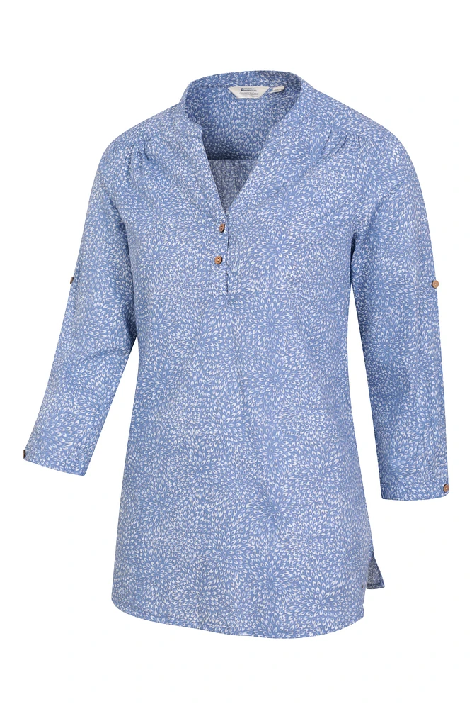 Petra Printed Womens 3/4 Sleeve Shirt