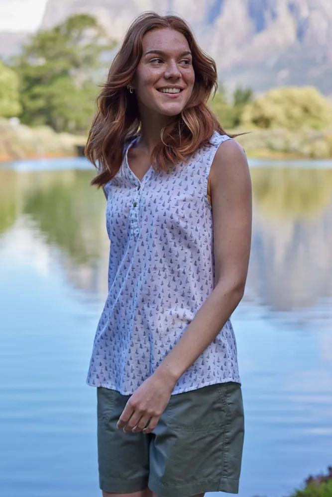Petra Womens Printed Sleeveless Shirt