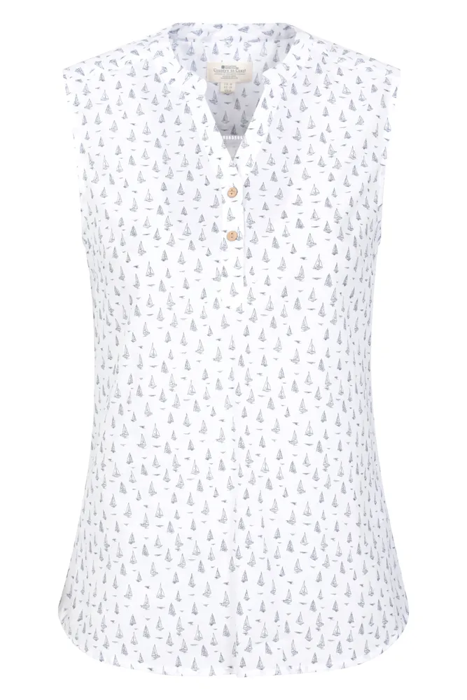 Petra Womens Printed Sleeveless Shirt