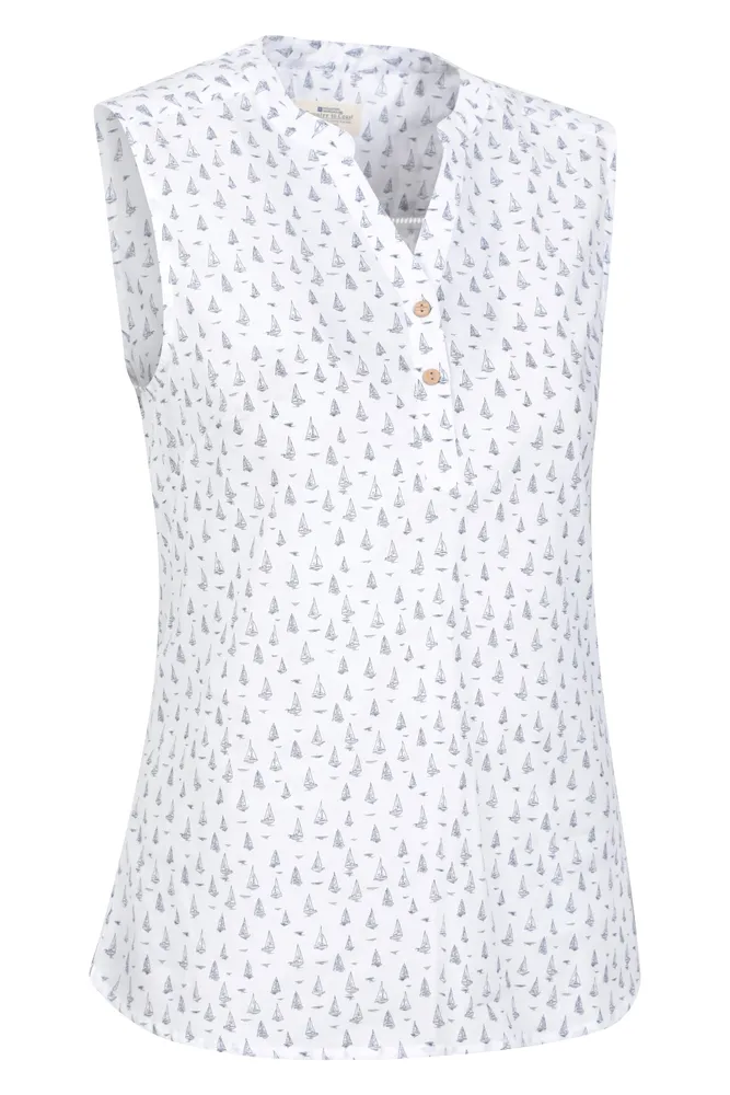 Petra Womens Printed Sleeveless Shirt
