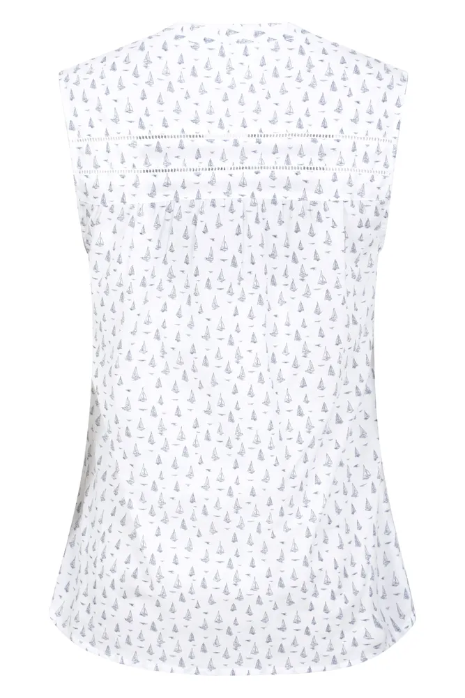 Petra Womens Printed Sleeveless Shirt