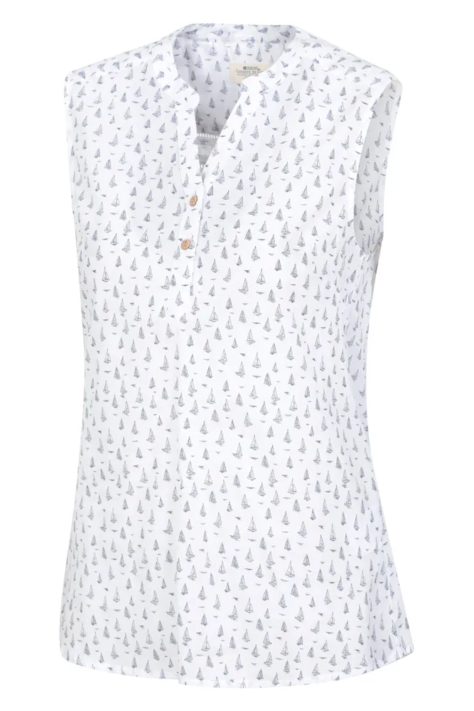 Petra Womens Printed Sleeveless Shirt