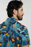 Tropical Printed Mens Short Sleeved Shirt