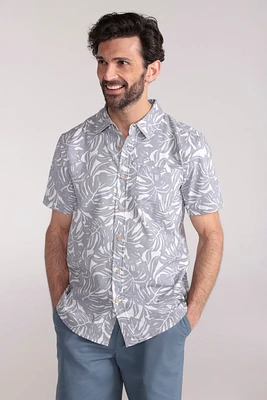 Tropical Printed Mens Short Sleeved Shirt