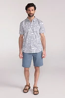 Tropical Printed Mens Short Sleeved Shirt