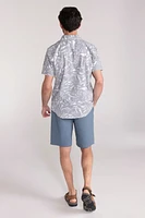 Tropical Printed Mens Short Sleeved Shirt