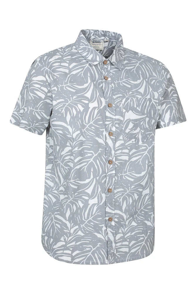 Tropical Printed Mens Short Sleeved Shirt