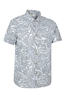 Tropical Printed Mens Short Sleeved Shirt