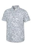Tropical Printed Mens Short Sleeved Shirt