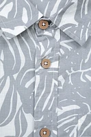 Tropical Printed Mens Short Sleeved Shirt